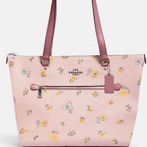 COACH GALLERY TOTE WITH DANDELION FLORAL PRINT